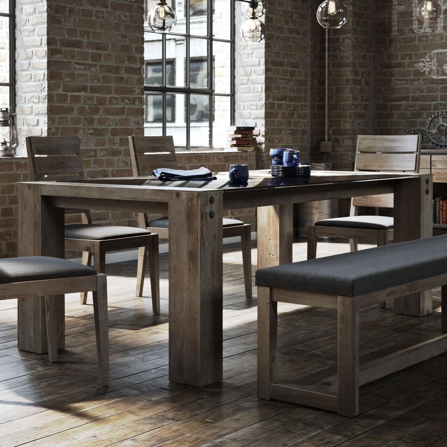 Canadel glass top dining clearance table